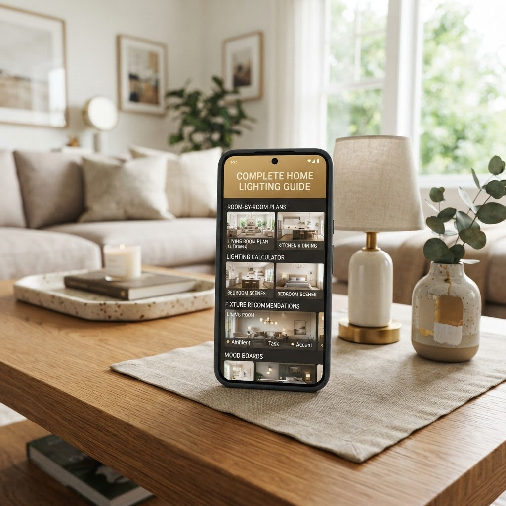 Complete Home Lighting Guide device mockup
