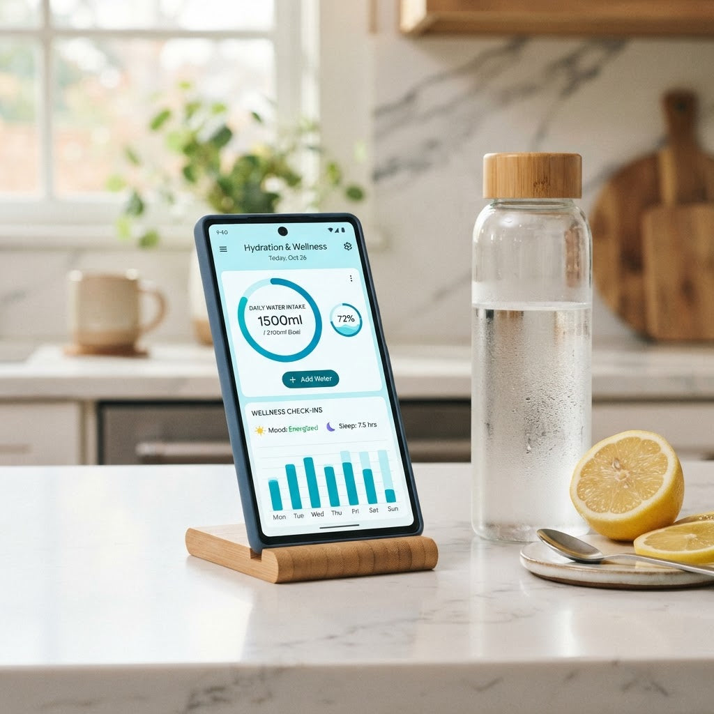 Hydration Wellness Tracker device mockup