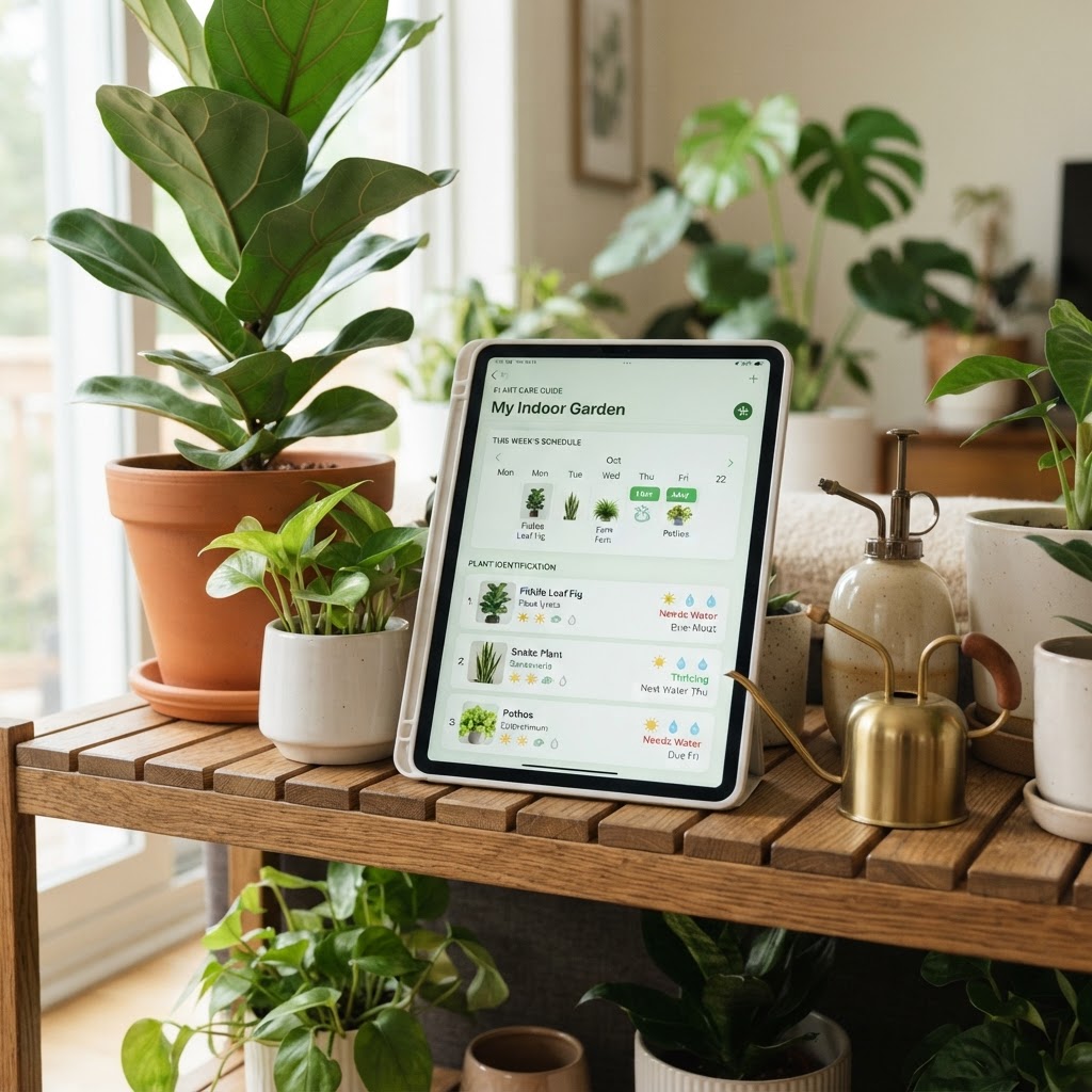 Indoor Plants Care Guide device mockup