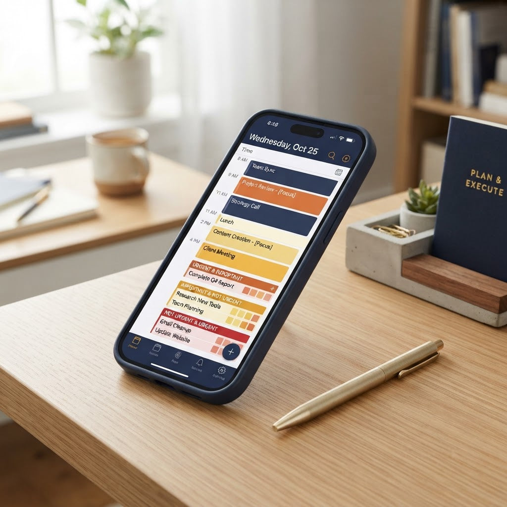 Productivity Planner device mockup