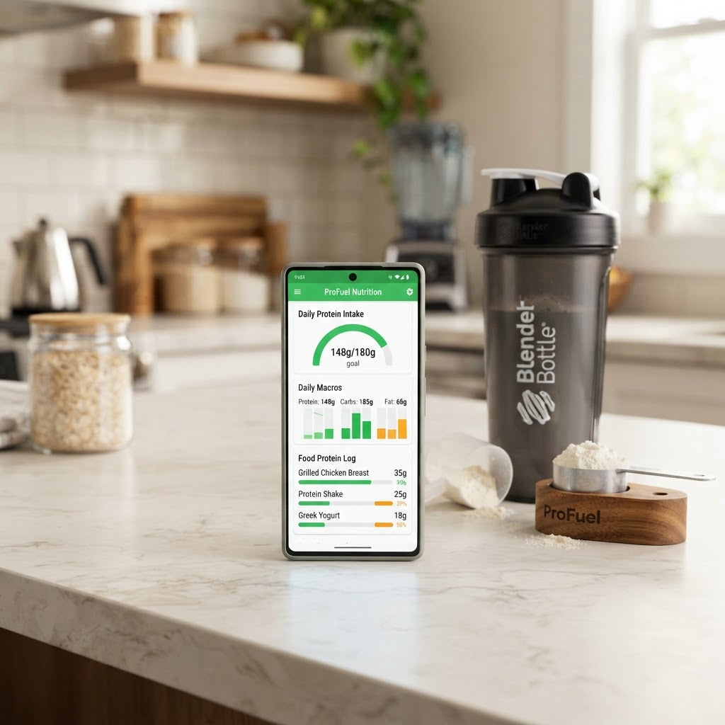 Protein Intake Calculator device mockup