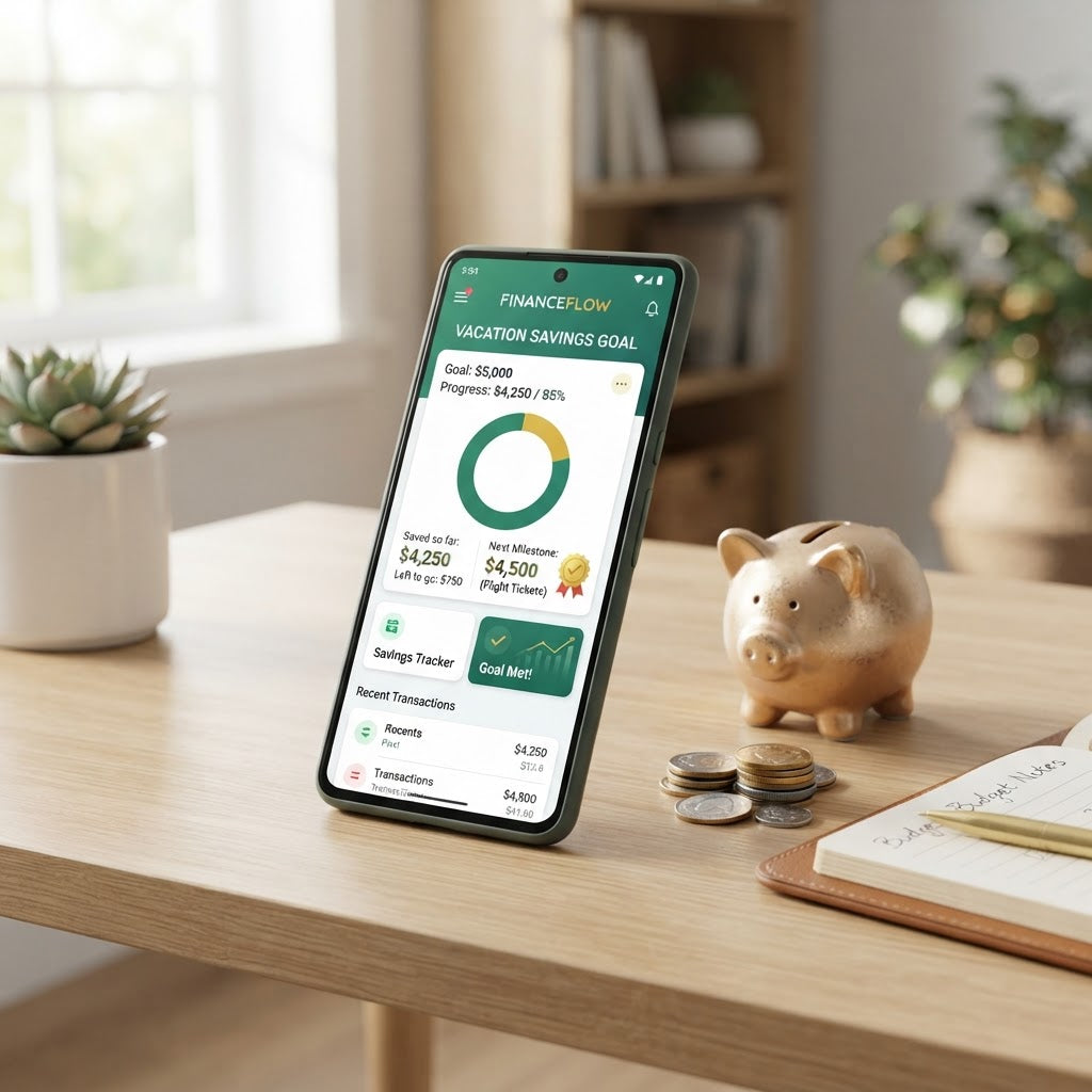 Savings Goal Tracker device mockup