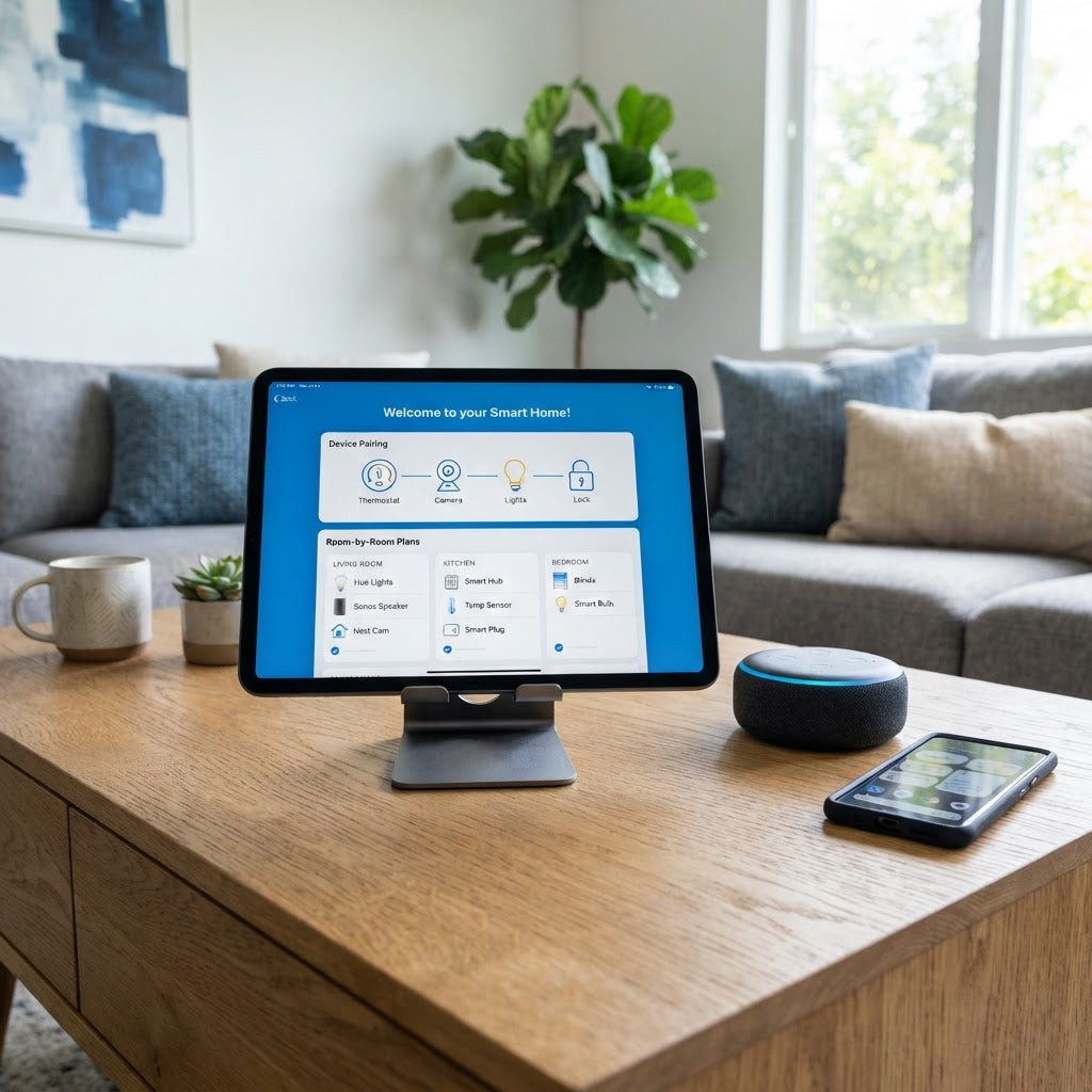 Smart Home Setup Guide device mockup