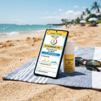 SPF Sun Protection Guide device mockup