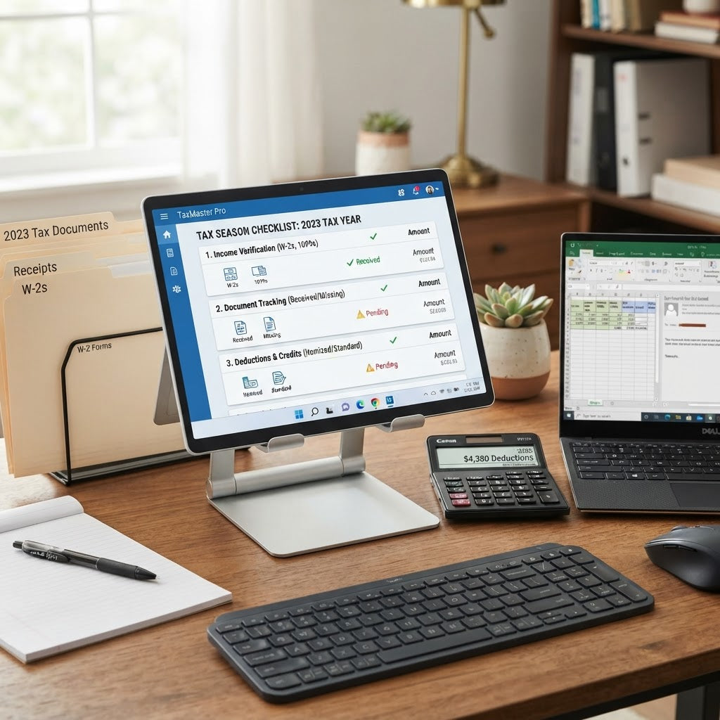 Tax Preparation Checklist device mockup