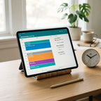 Time Blocking Planner device mockup