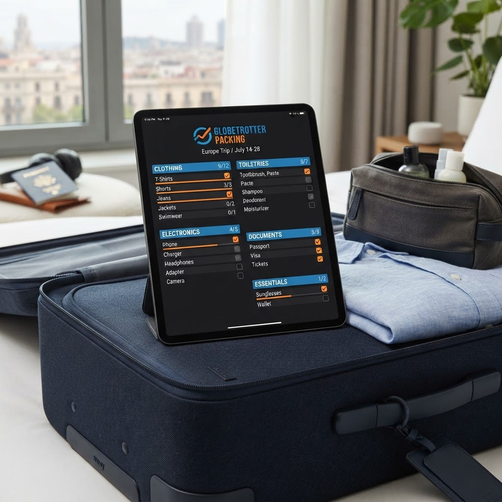 Travel Packing Checklist device mockup