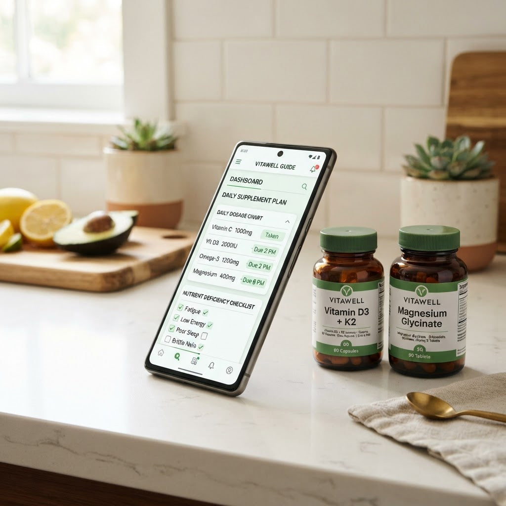 Vitamin Supplement Guide device mockup