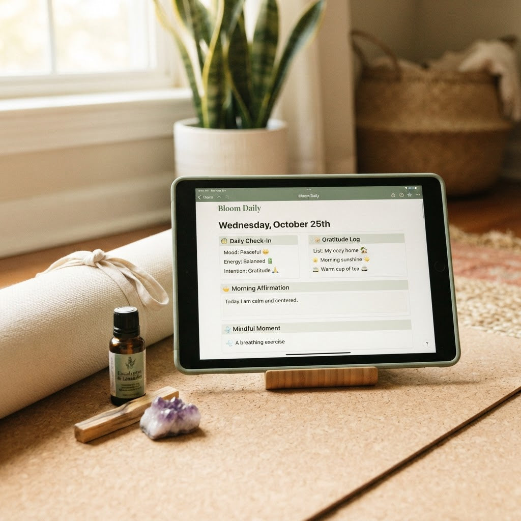 Wellness Self-Care Journal device mockup