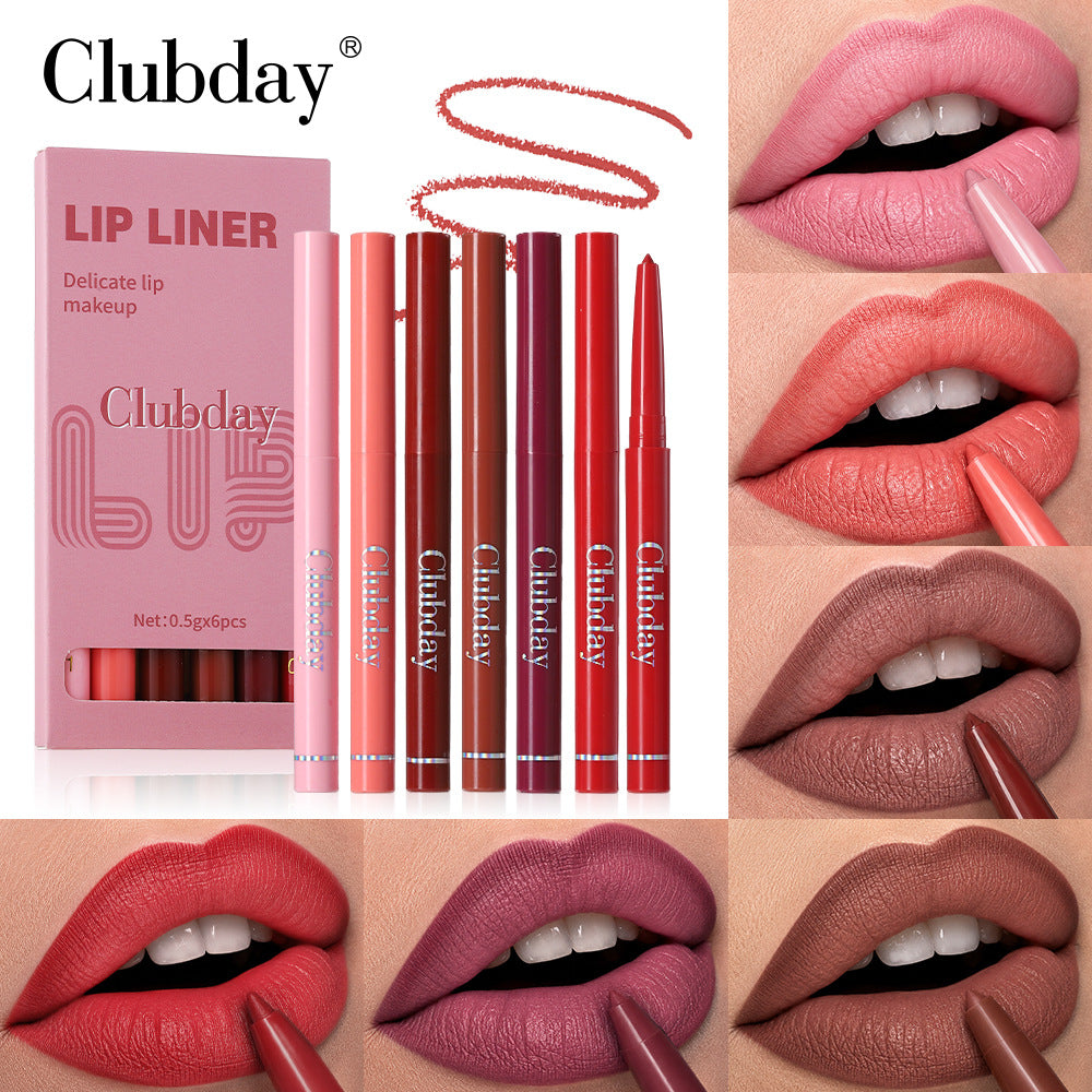 Lip Makeup Natural Three-dimensional Durable Waterproof Lipliner Integrated Outline Smooth Lipliner Suit