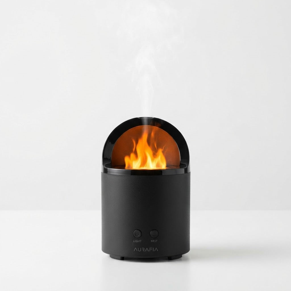 Flame Aromatherapy Essential Oil Diffuser — Ultrasonic Humidifier with Flame Effect