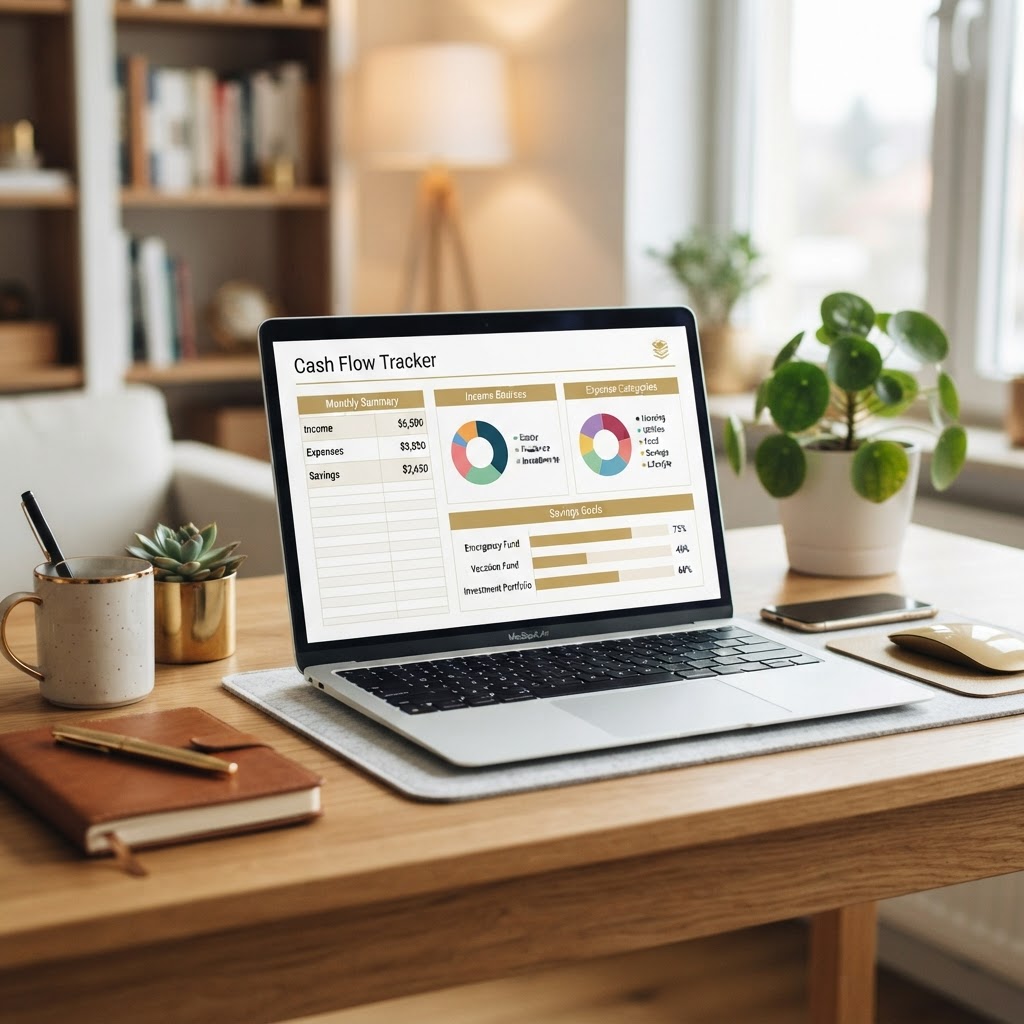 Digital preview of Cash Flow Tracker - Digital Download