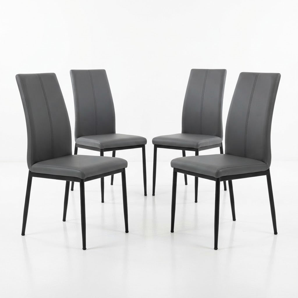 Faux Leather Dining Chairs Set of 4 — Modern Kitchen