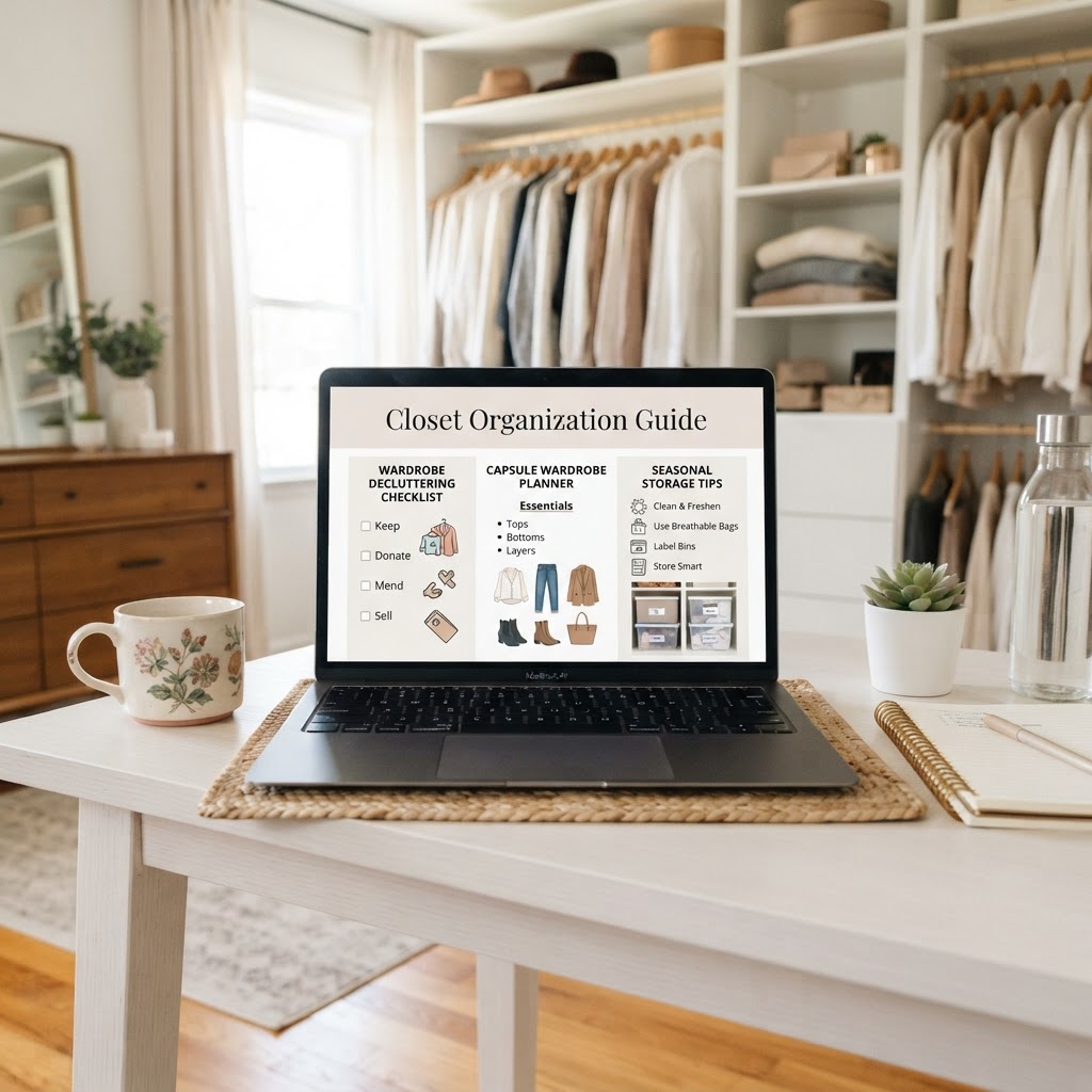 Digital preview of Closet Organization Guide - Digital Download