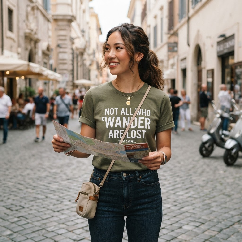 Not All Who Wander Are Lost — Premium T-Shirt | COLLIN CAMPELL product image