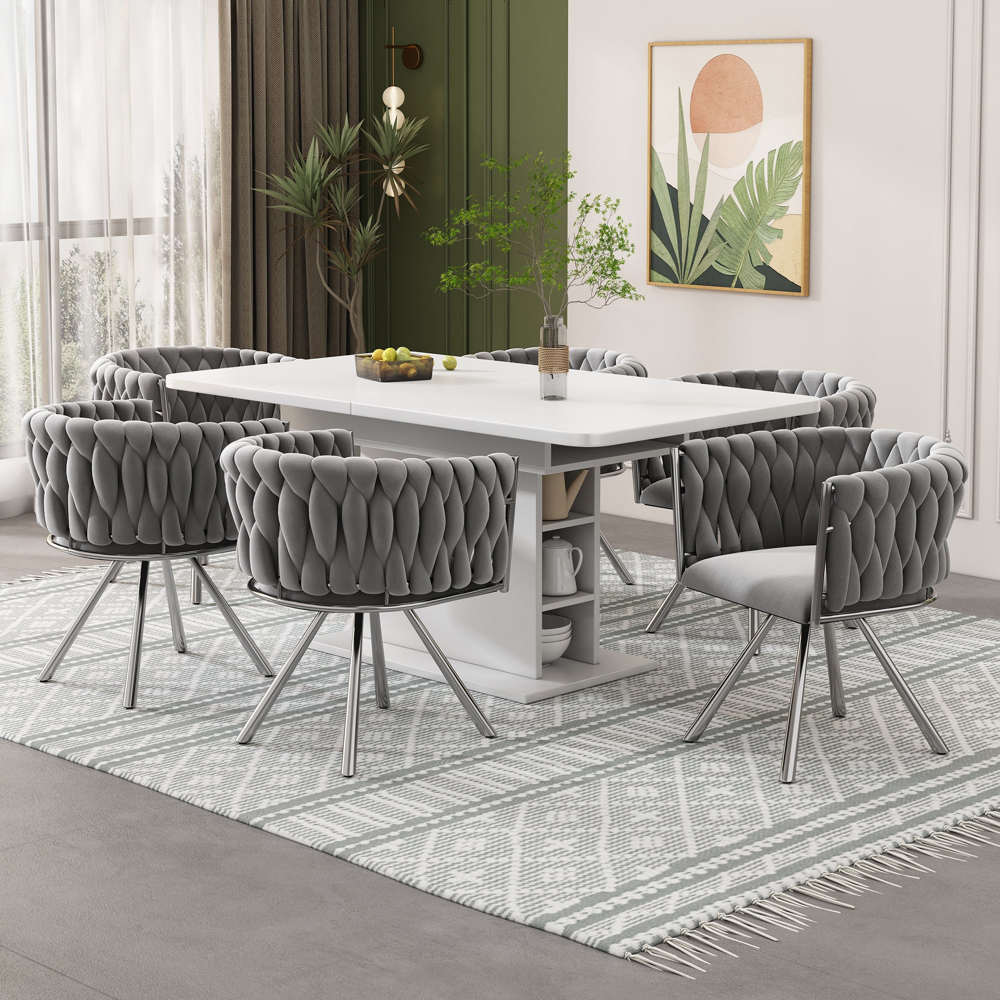 Luxury 6-Chair Velvet Dining Set — Premium Home Collection