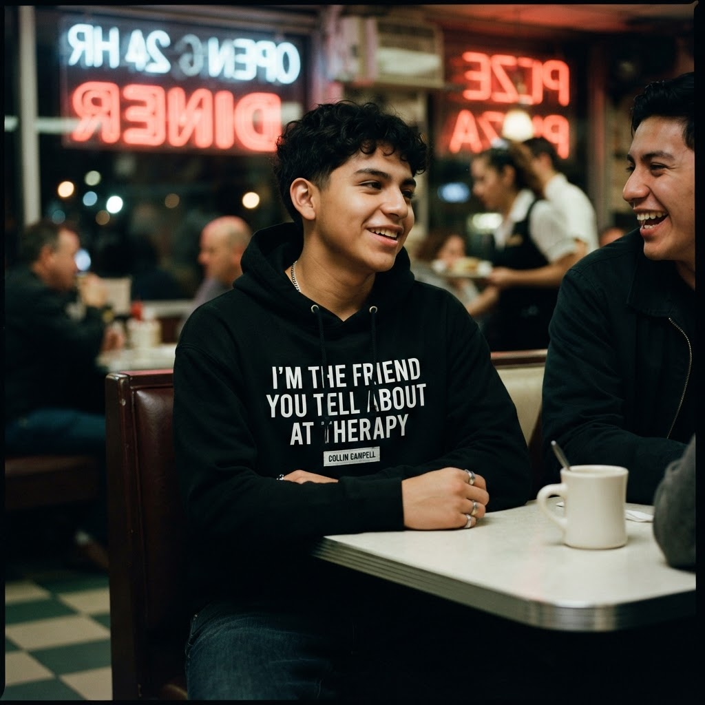 I'm the Friend You Tell About at Therapy — Premium Hoodie | COLLIN CAMPELL product image