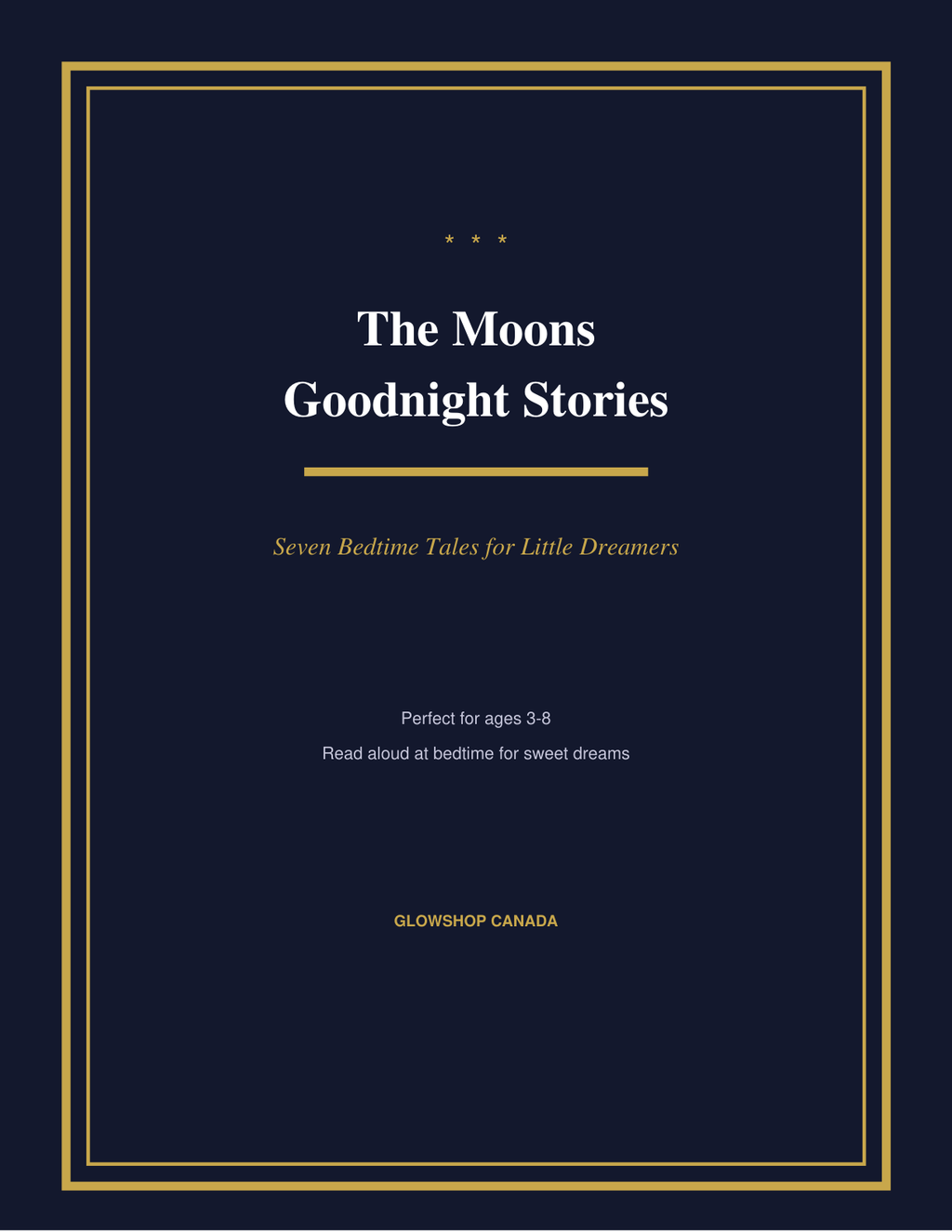 Preview: Cover Page - The Moon's Goodnight Stories