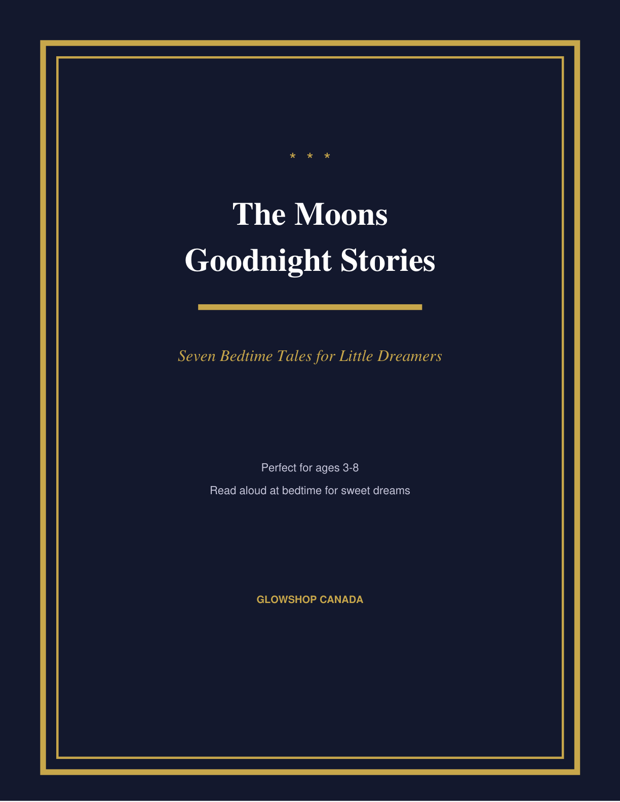 Preview: Cover Page - The Moon's Goodnight Stories