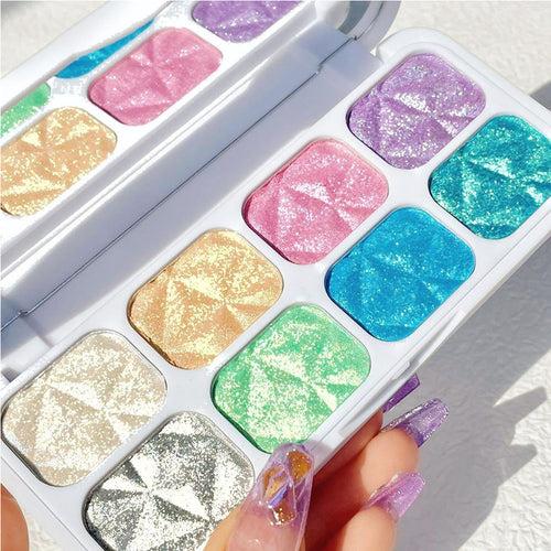 8 Colors Macaron Chameleon Eye Shadow Plate,Shimmer, Glitter