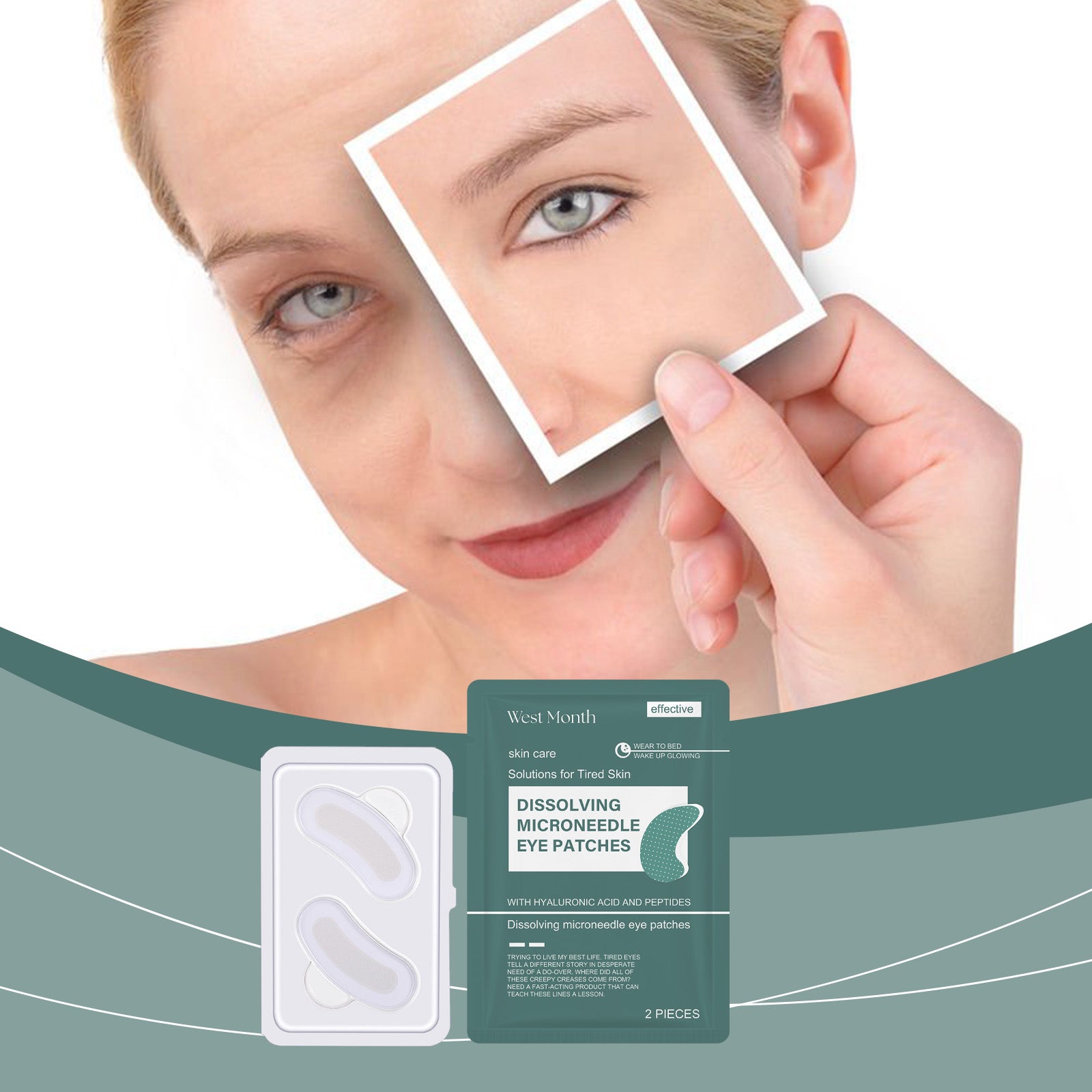 Hyaluronic Acid Microneedle Eye Mask Bagged