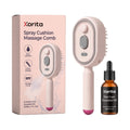 Self-Care Gift Set — Electric Spray Airbag Massage Comb + Electric Spray Airbag Massage Comb + Round-neck Sparkly Heat-transfer Rh