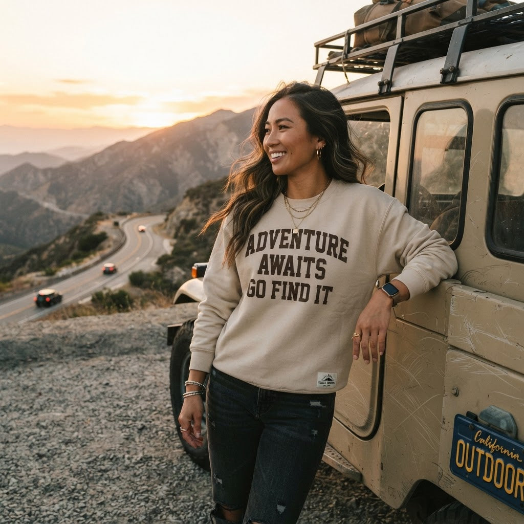 Adventure Awaits Go Find It — Premium Sweatshirt | COLLIN CAMPELL product image