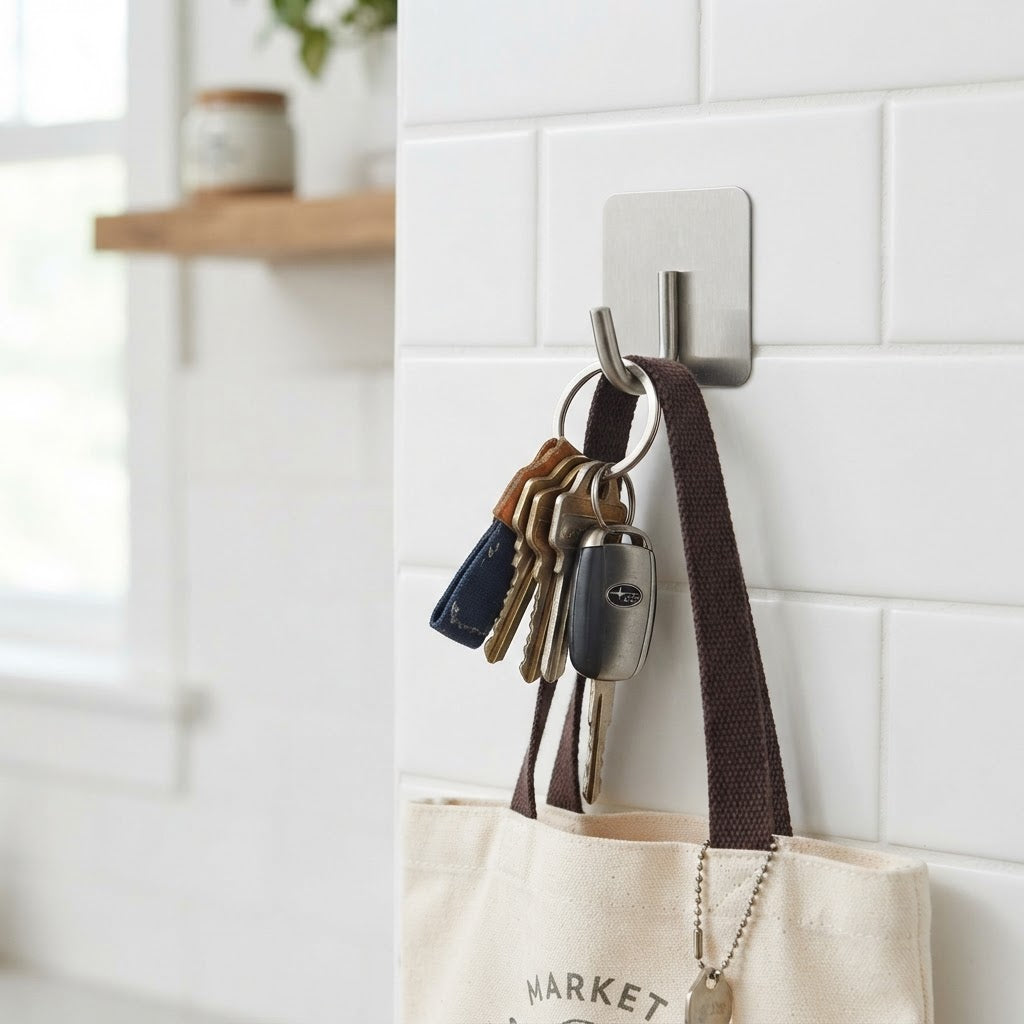 Adhesive Wall Hooks Heavy Duty (12 Pack)