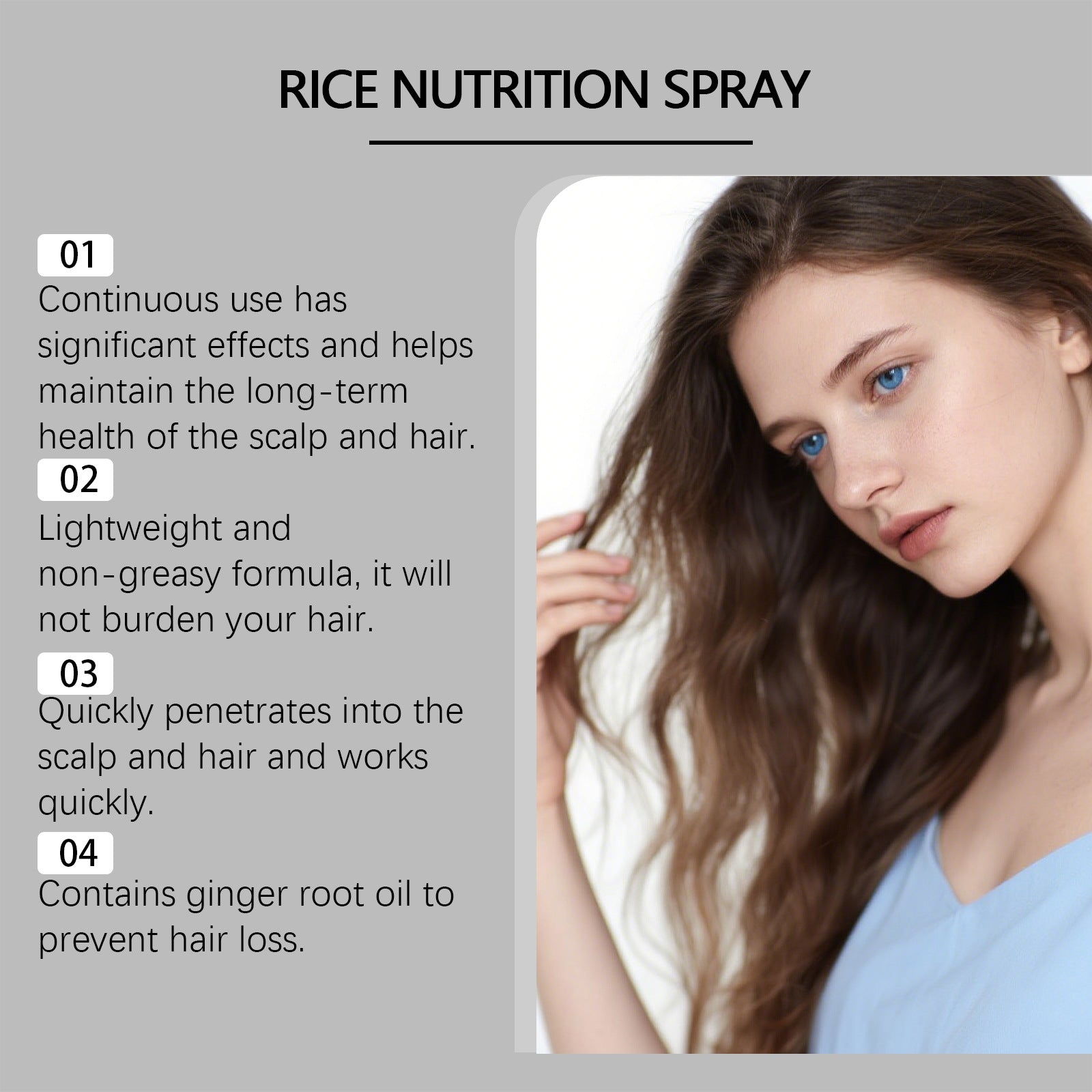 Rice Nutrition Biotin & Caffeine Infused Hair Growth Spray