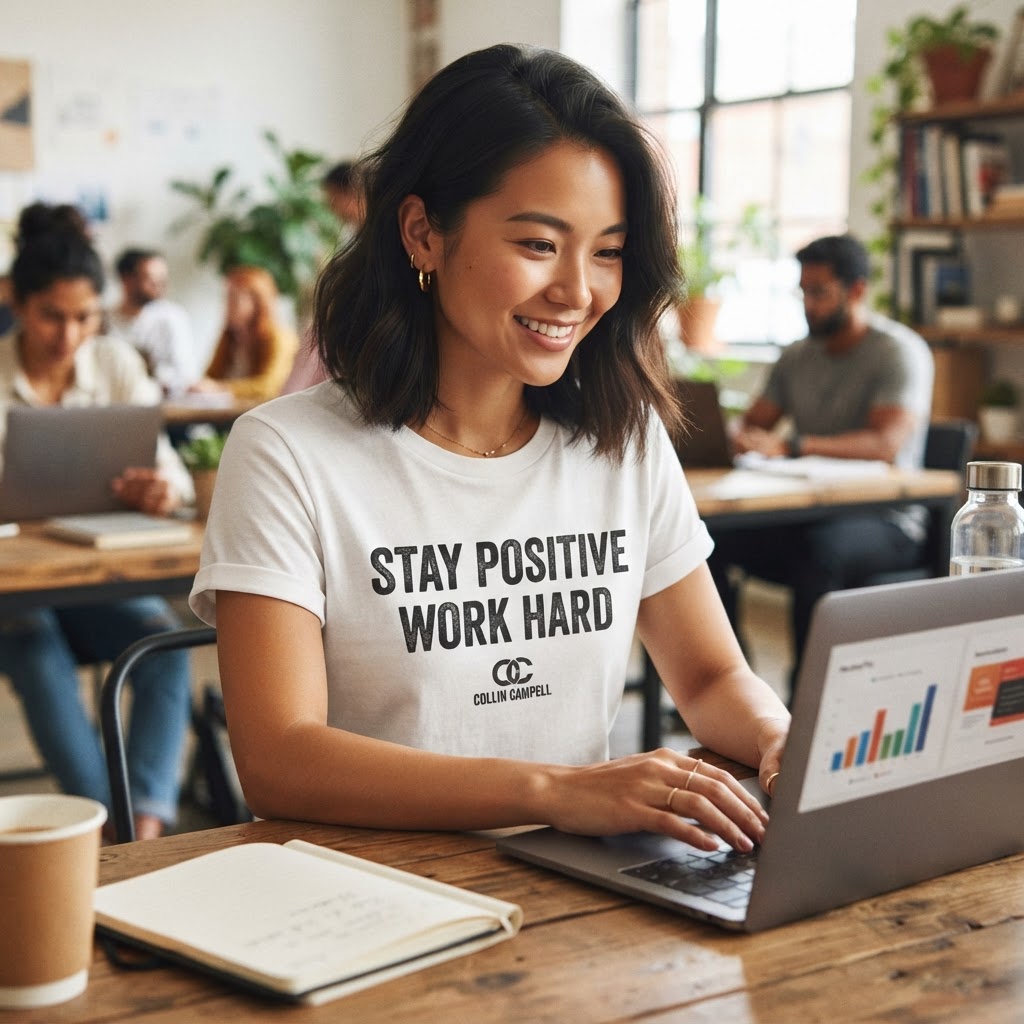 Stay Positive Work Hard — Premium T-Shirt | COLLIN CAMPELL product image
