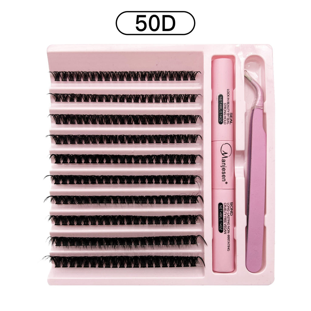 Glam Gift Box — 15Pairs Cat Eye Eyelashes 3D Natura + Large Capacity Eyelash Book Extensi + Eyebrow pattern embroidery eyebrow