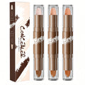 3PCS Dual-Ended Contour Stick, 2-in-1 Highlighter & Bronzer