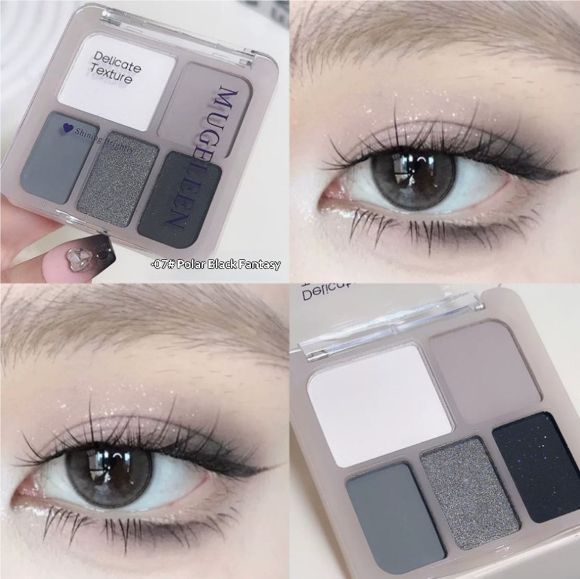 Five-color Eyeshadow Palette In Earth Tonesshimmer And Matte Small Eyeshadows