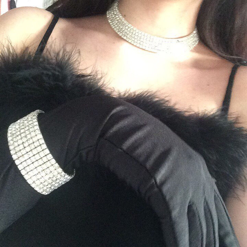 Amazon Trending Fur Strap Dress Collection