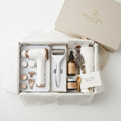 At-Home Spa Gift Set — Body Sculpting Massager + Ice Roller Massager Facial Ice Head