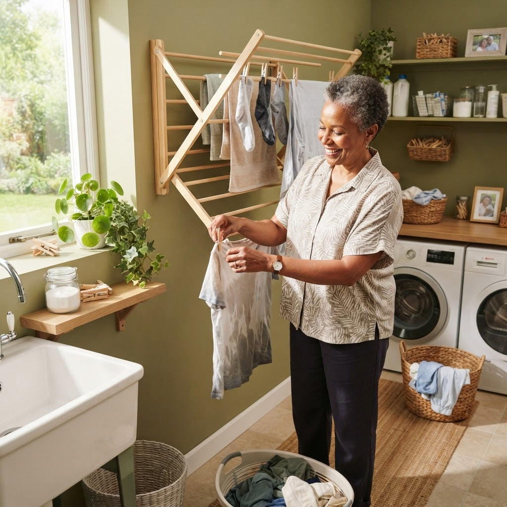 Retractable Clothes Drying Rack - Wall Mounted
