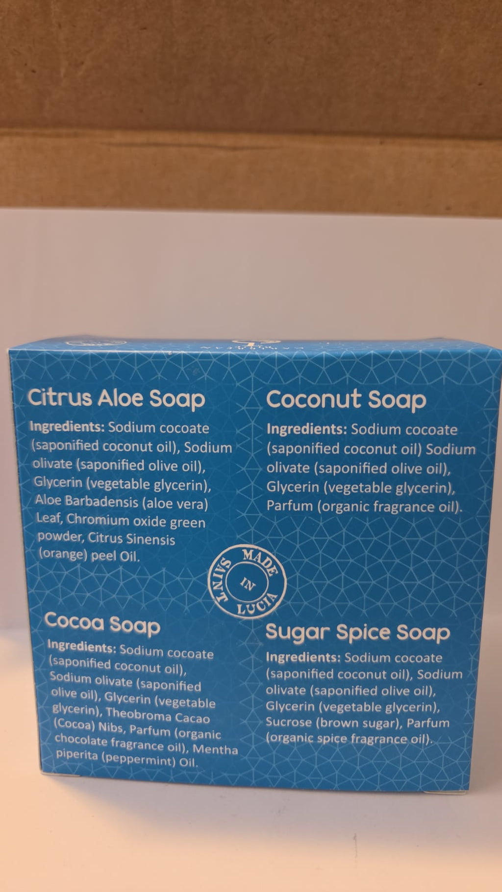 Natural Soaps Gift Set (4-Pack) — Caribbean Blue Naturals, St. Lucia — Ships Today!