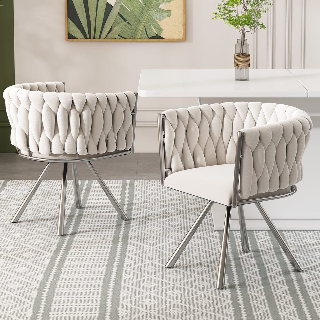 Luxury 4-Chair Velvet Dining Set — Single Light