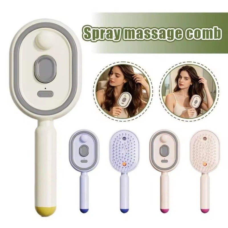 Hair Care Gift Set — Electric Spray Airbag Massage Comb + Scalp Moisturizing Oil