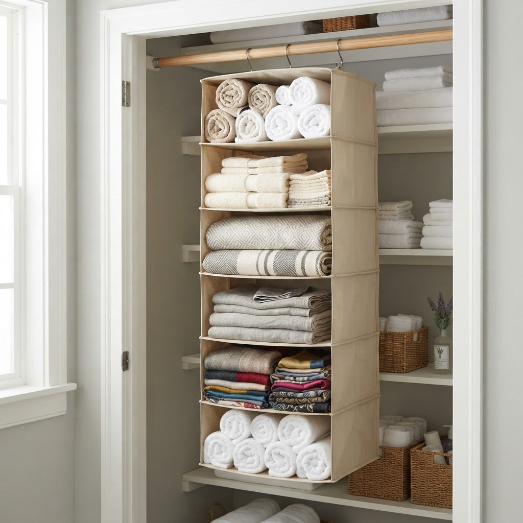 Hanging Closet Organizer - 6 Shelves