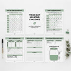 No-Spend Challenge Tracker interior pages preview