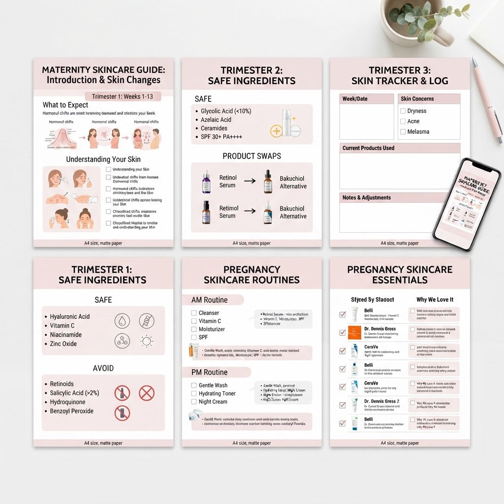Pregnancy Skincare Guide interior pages preview