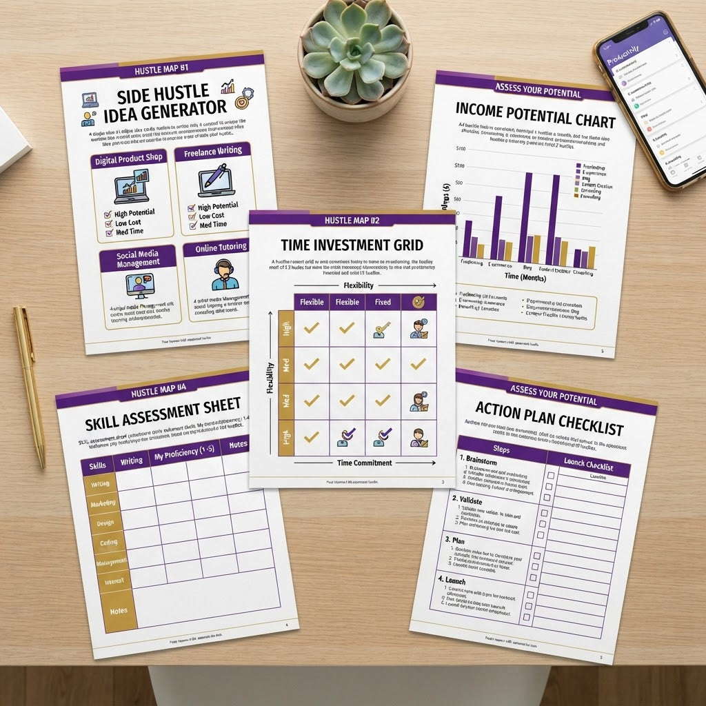 Side Hustle Idea Generator interior pages
