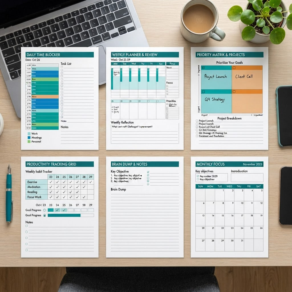 Time Blocking Planner interior pages