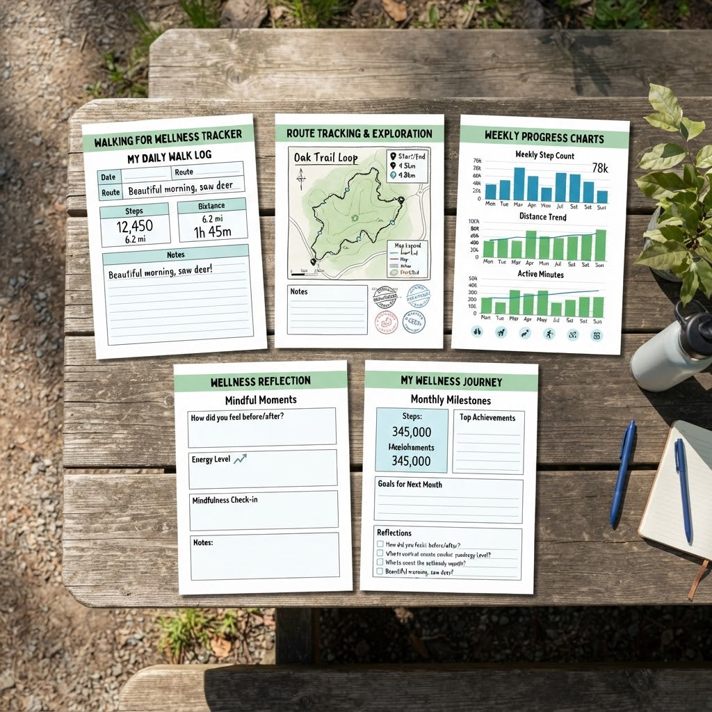 Walking for Wellness Tracker interior pages