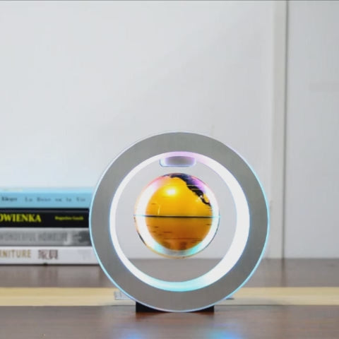 Round LED World Map Floating Globe Magnetic Levitation Light Anti Gravity Magic