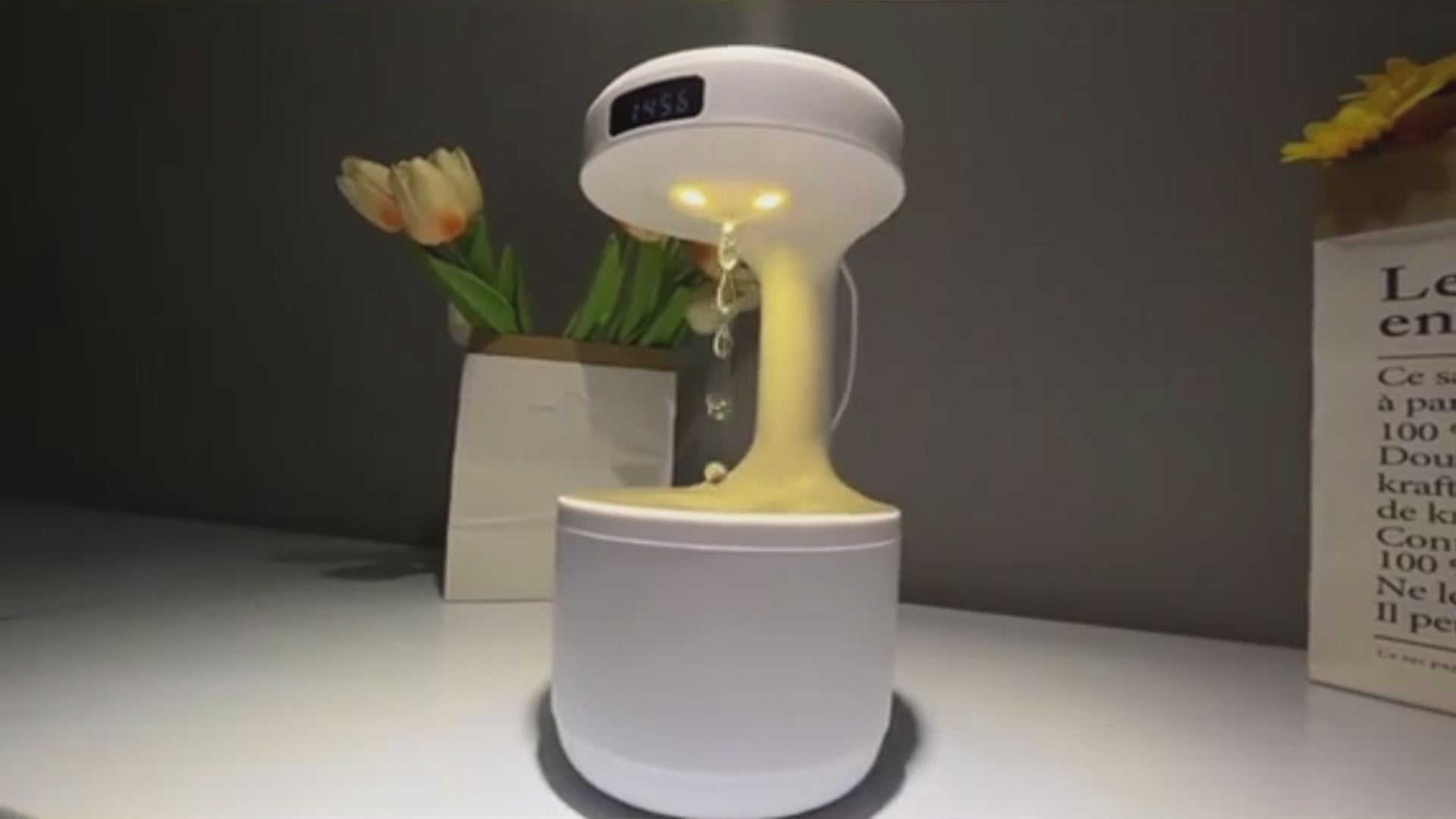 Anti-gravity Air Humidifier Mute Countercurrent Humidifier Levitating Water Drops Cool Mist Maker Fogger Relieve Fatigue
