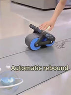 Double Wheel Abdominal Exerciser Women Men Automatic Rebound Ab Wheel Roller Waist Trainer Gym Sports Home Exercise Devices