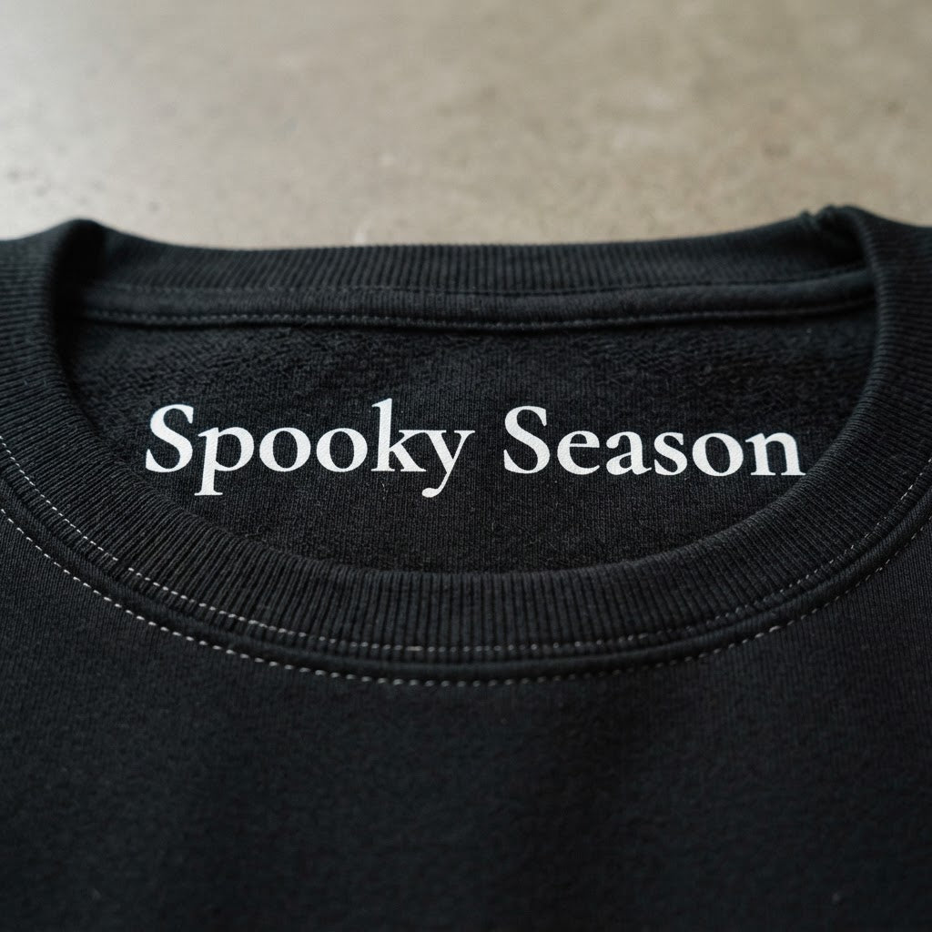 Spooky Season Sweatshirt close-up detail